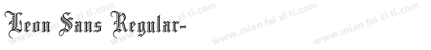 Leon Sans Regular字体转换